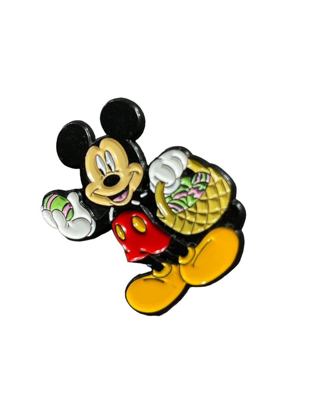 Mickey Mouse Lapel Pin Easter Egg Basket Brooch Badge Accessories Jewelry Pin